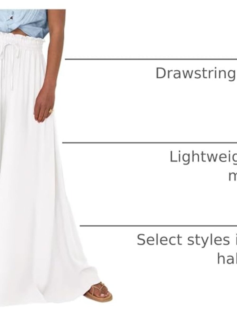 Wide Leg Palazzo Pants - Picture 2 of 2